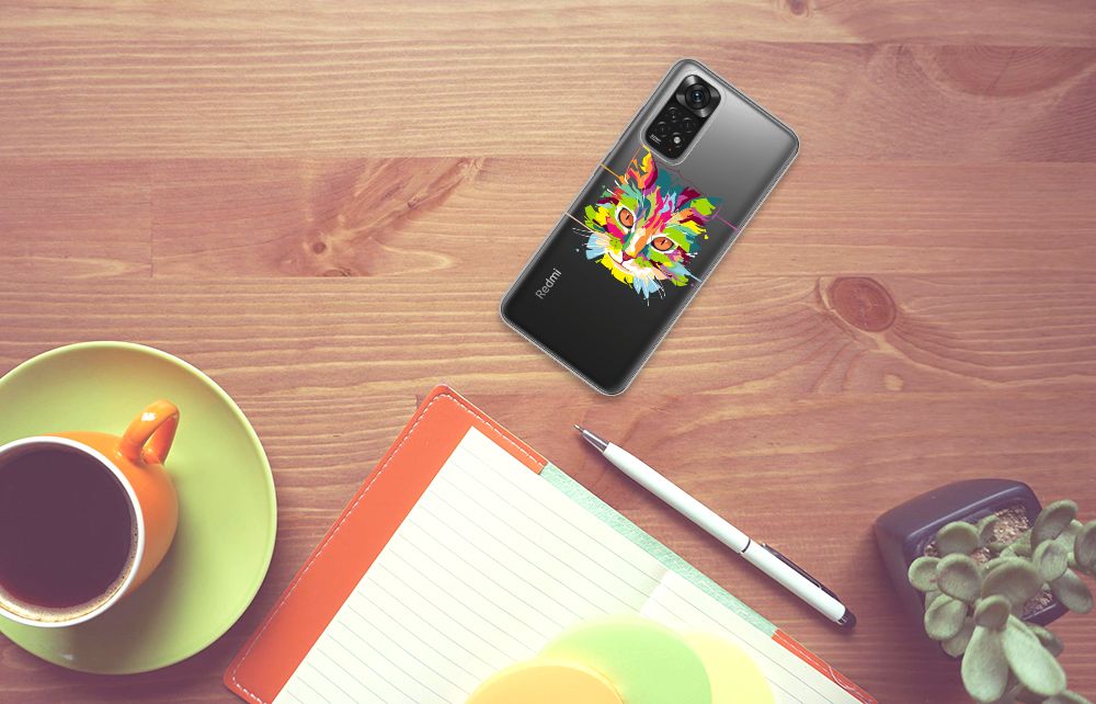 Xiaomi Redmi 10 | Redmi Note 11 4G Telefoonhoesje met Naam Cat Color