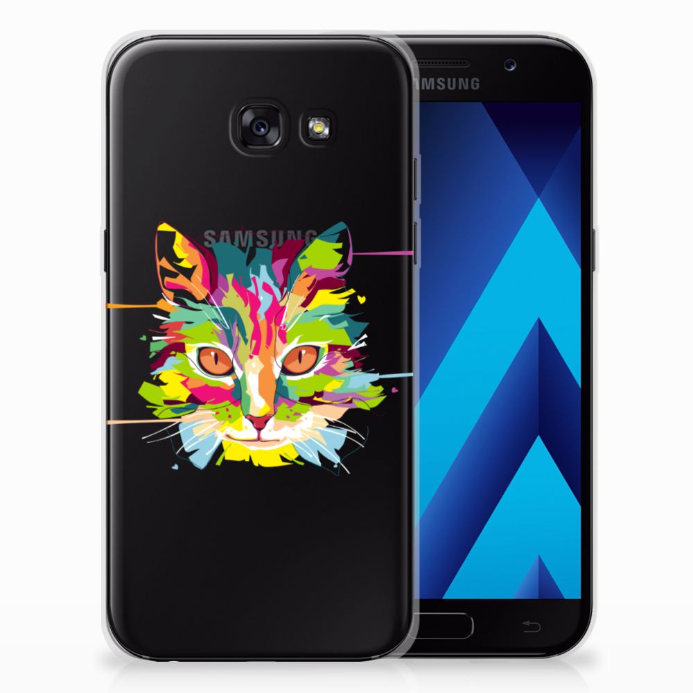 Samsung Galaxy A5 2017 Telefoonhoesje met Naam Cat Color