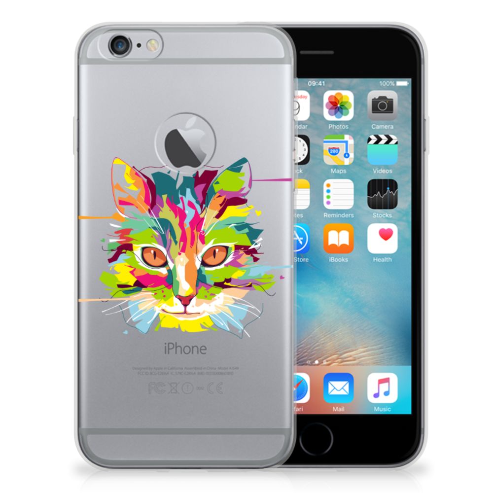 Apple iPhone 6 Plus | 6s Plus Telefoonhoesje met Naam Cat Color