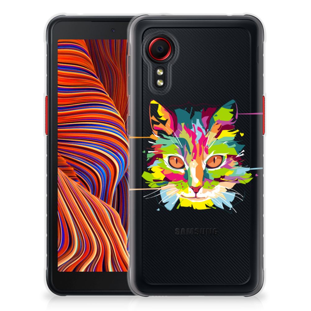Samsung Galaxy Xcover 5 Telefoonhoesje met Naam Cat Color
