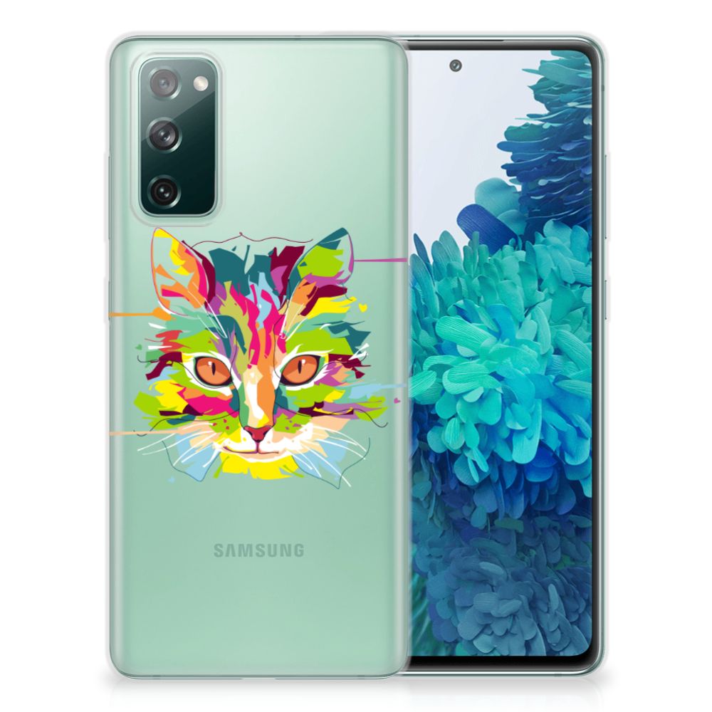 Samsung Galaxy S20 FE Telefoonhoesje met Naam Cat Color