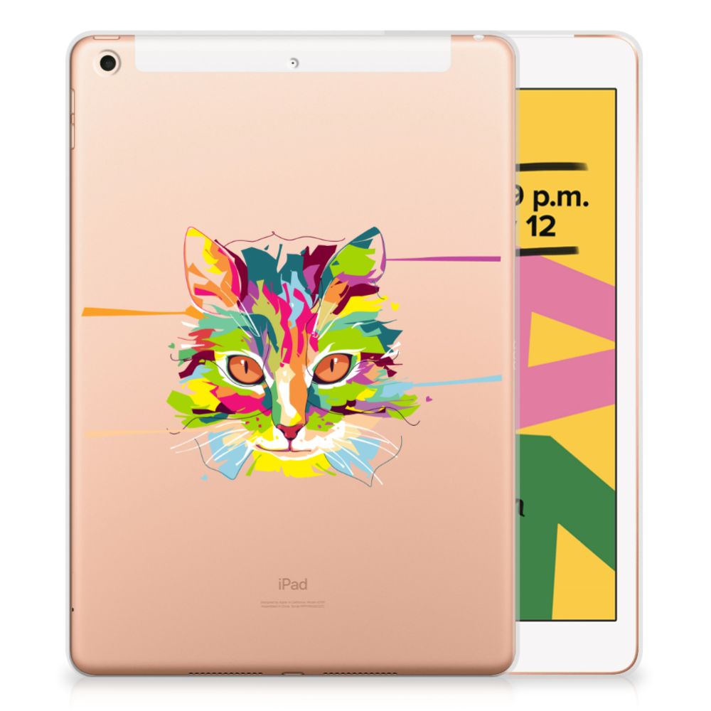 Apple iPad 10.2 (2019) Tablet Back Cover Cat Color