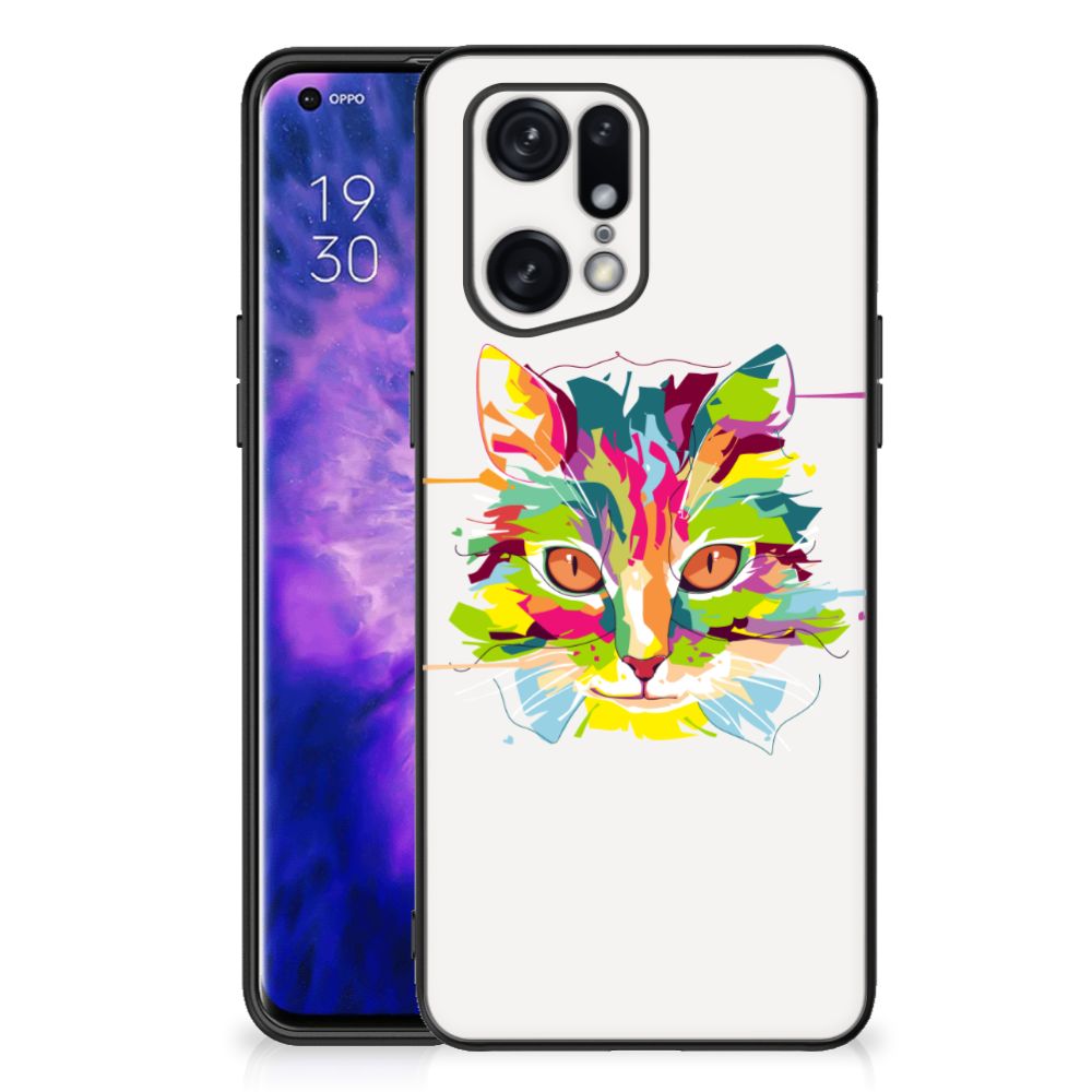 OPPO Find X5 Pro Hoesje Cat Color