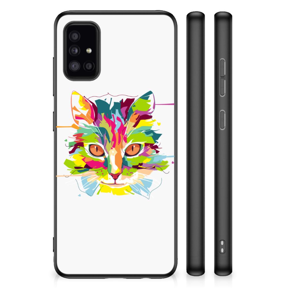Samsung Galaxy A51 Bumper Hoesje Cat Color