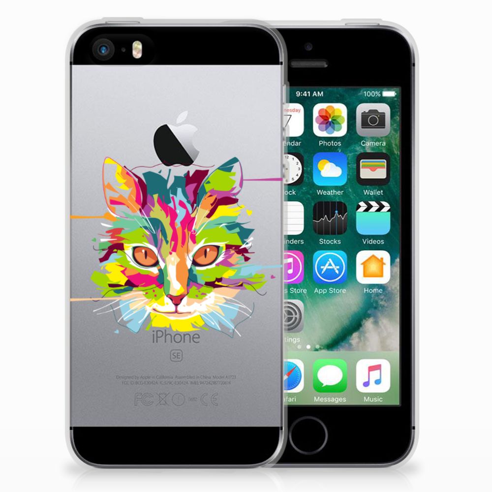 Apple iPhone SE | 5S Uniek TPU Hoesje Cat Color