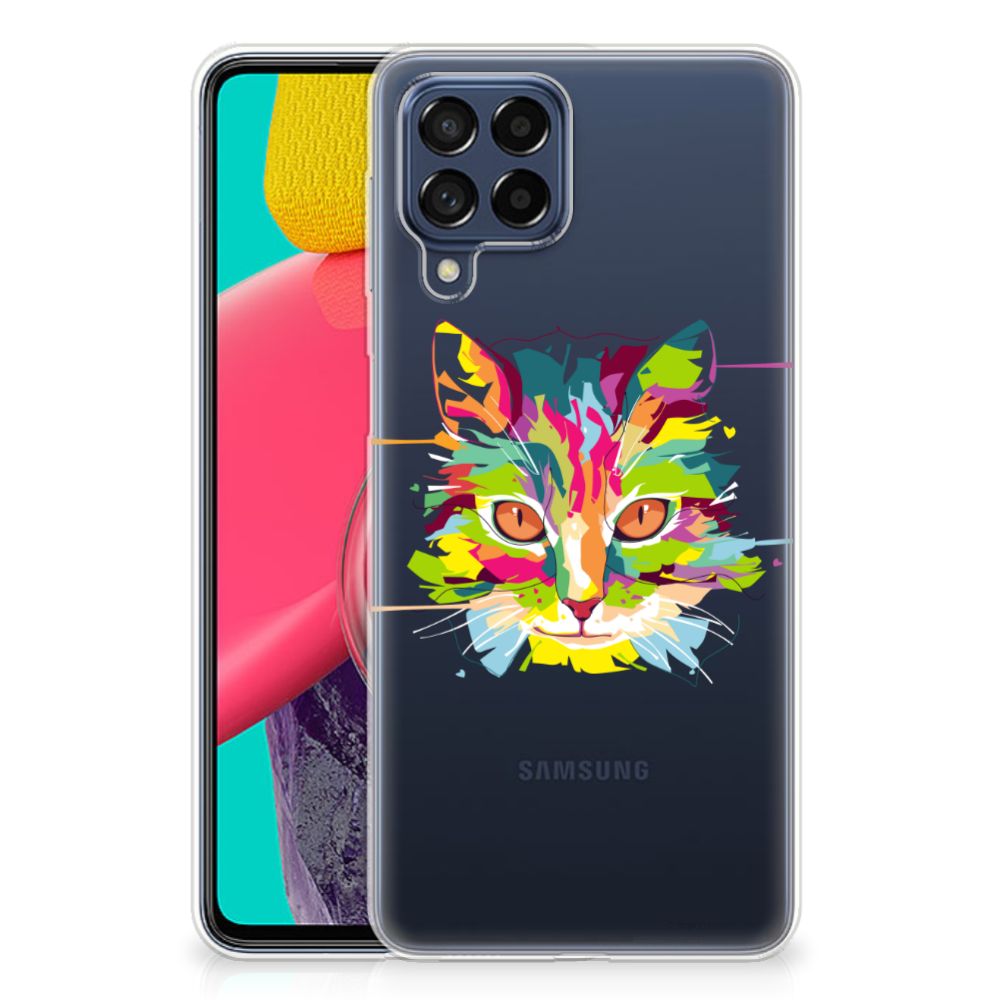 Samsung Galaxy M53 Telefoonhoesje met Naam Cat Color