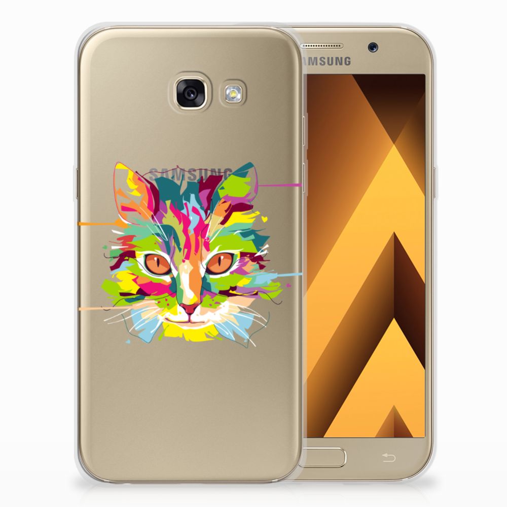Samsung Galaxy A5 2017 Telefoonhoesje met Naam Cat Color
