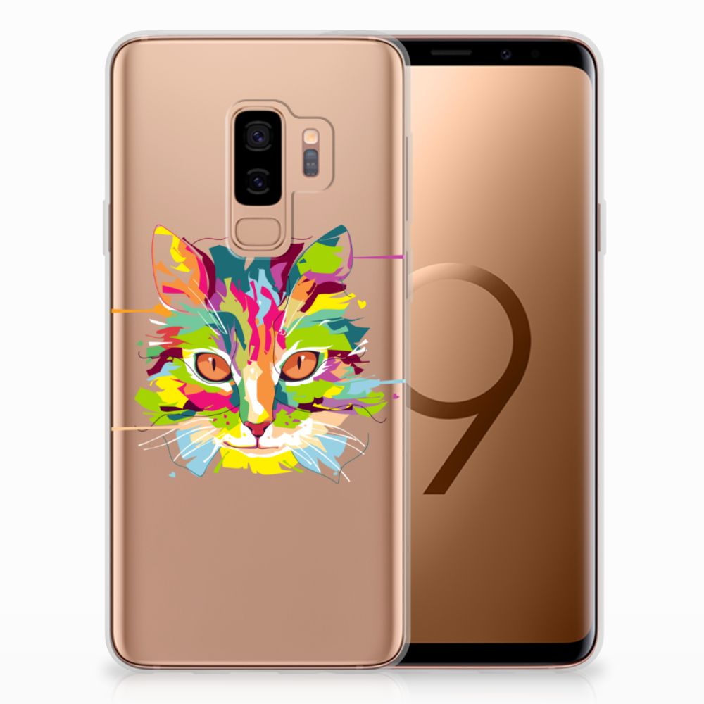 Samsung Galaxy S9 Plus Telefoonhoesje met Naam Cat Color