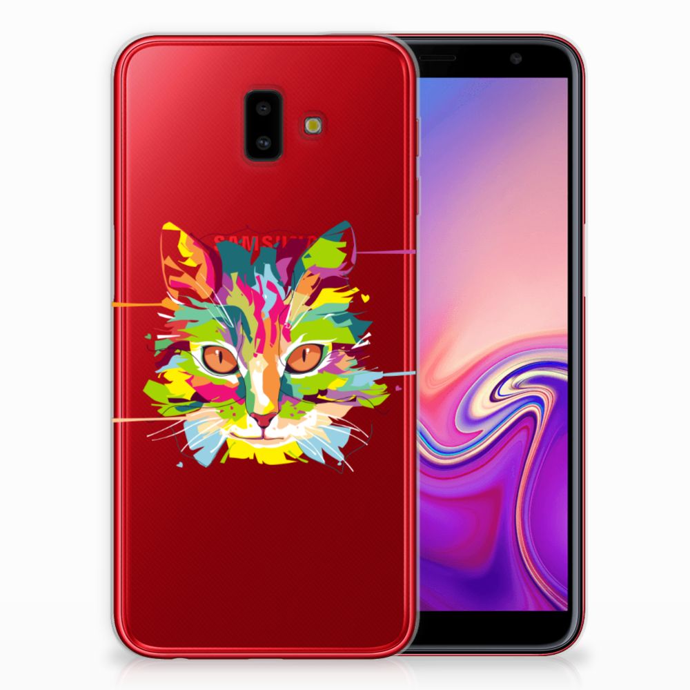 Samsung Galaxy J6 Plus (2018) Telefoonhoesje met Naam Cat Color