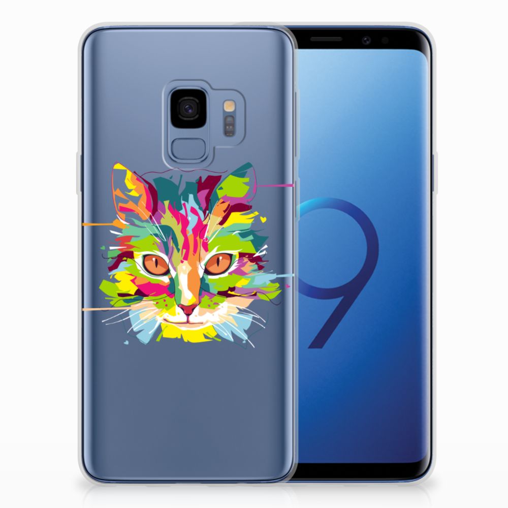 Samsung Galaxy S9 Telefoonhoesje met Naam Cat Color