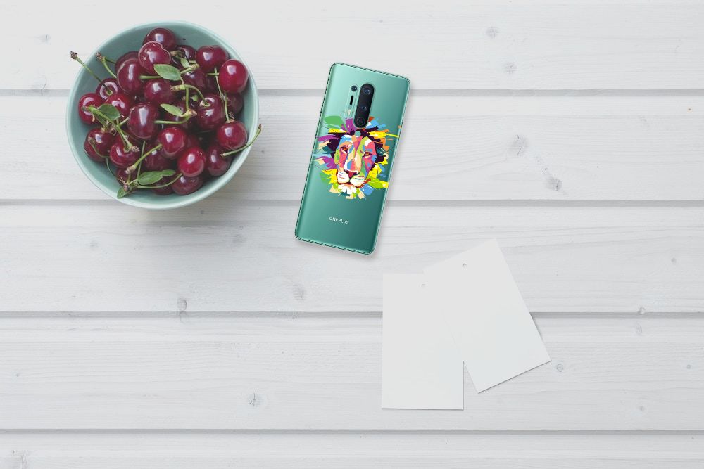 OnePlus 8 Pro Telefoonhoesje met Naam Lion Color