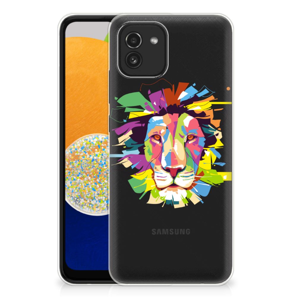 Samsung Galaxy A03 Telefoonhoesje met Naam Lion Color