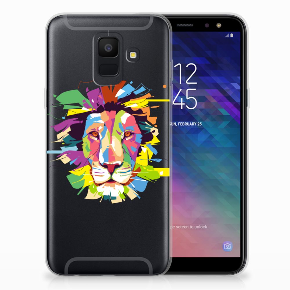 Samsung Galaxy A6 (2018) Telefoonhoesje met Naam Lion Color