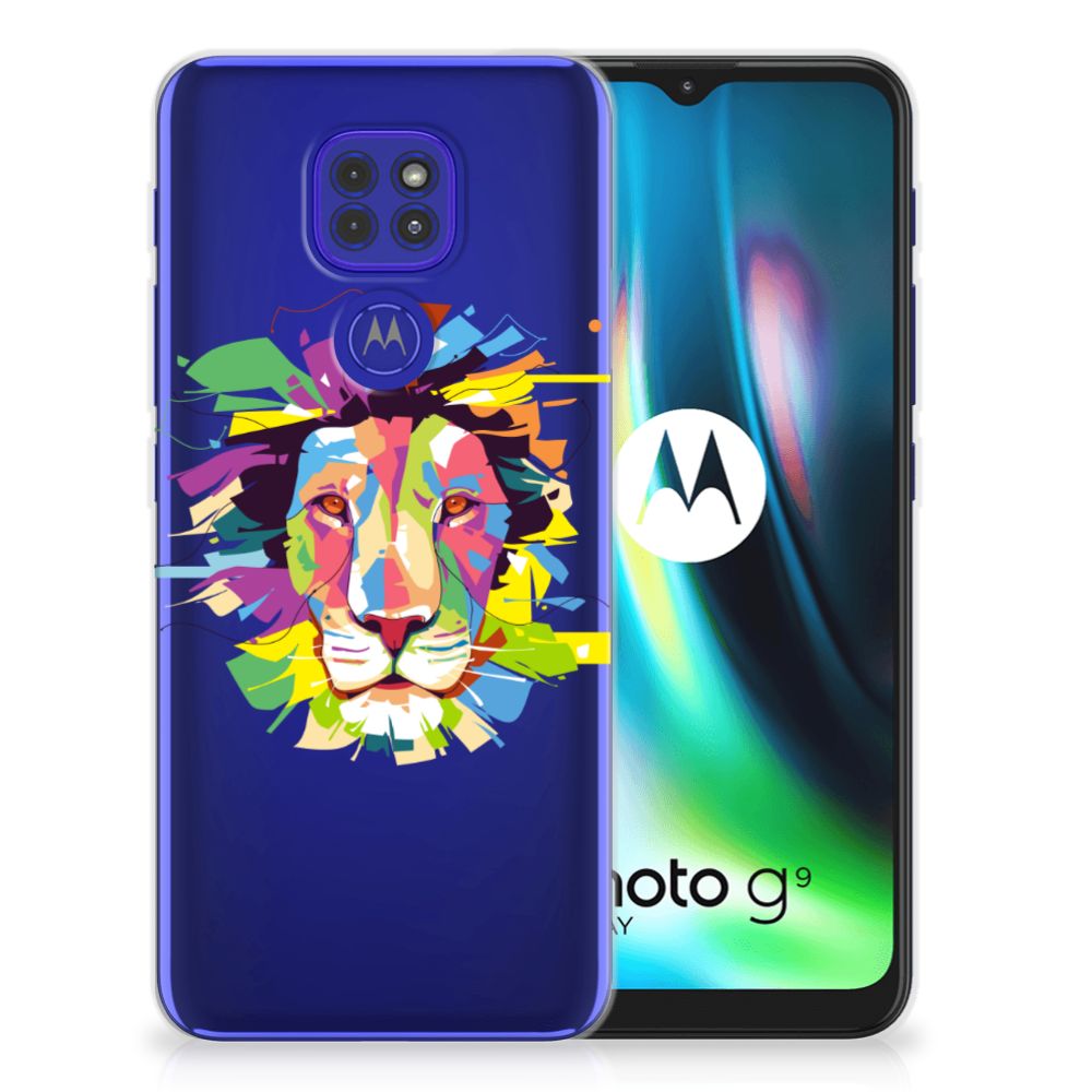Motorola Moto G9 Play | E7 Plus Telefoonhoesje met Naam Lion Color