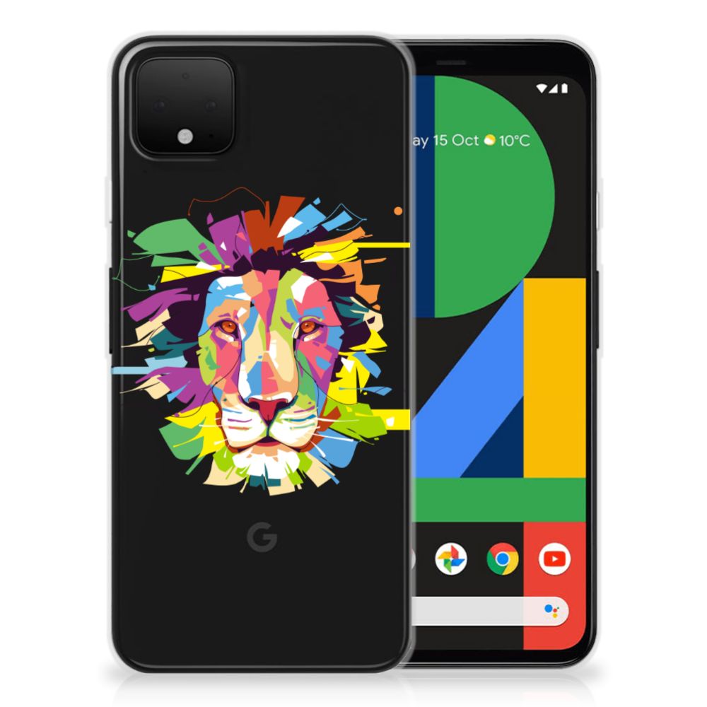 Google Pixel 4 XL Telefoonhoesje met Naam Lion Color