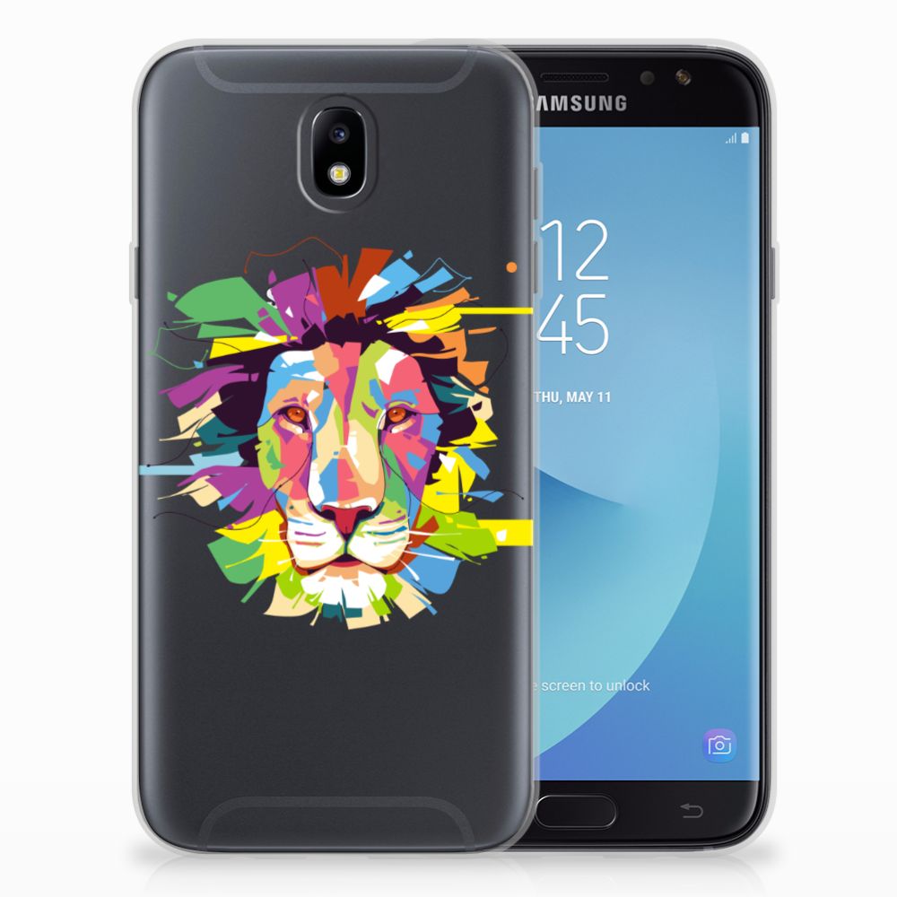 Samsung Galaxy J7 2017 | J7 Pro Telefoonhoesje met Naam Lion Color