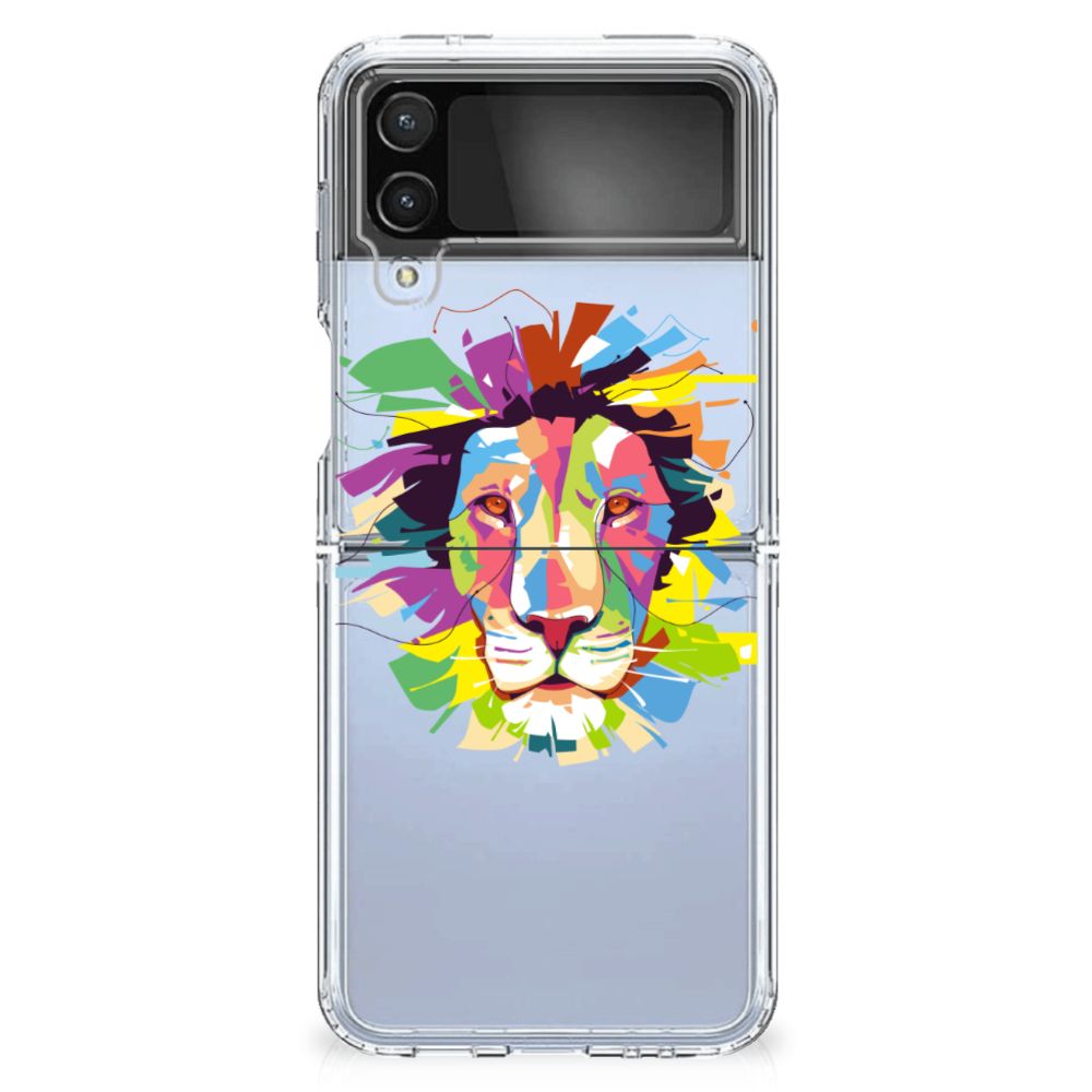 Samsung Galaxy Z Flip 4 Telefoonhoesje met Naam Lion Color