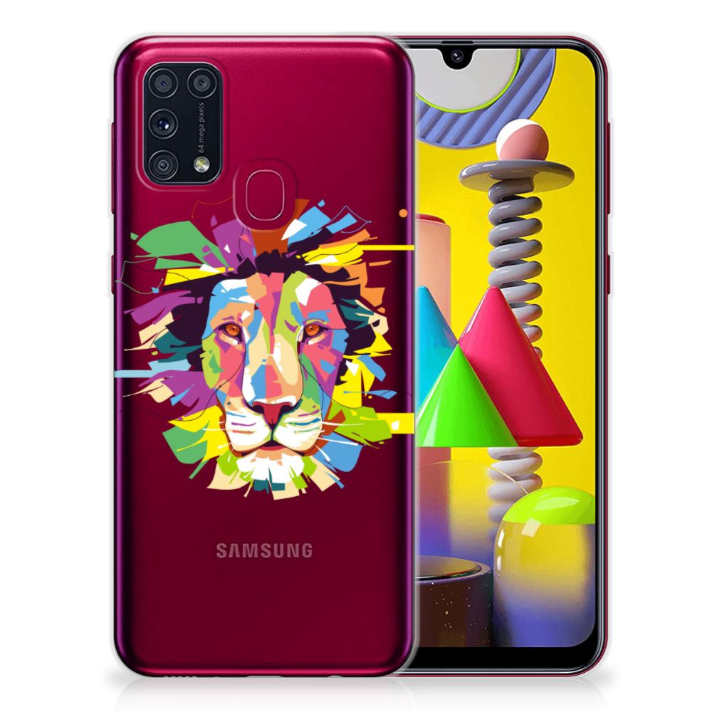 Samsung Galaxy M31 Telefoonhoesje met Naam Lion Color