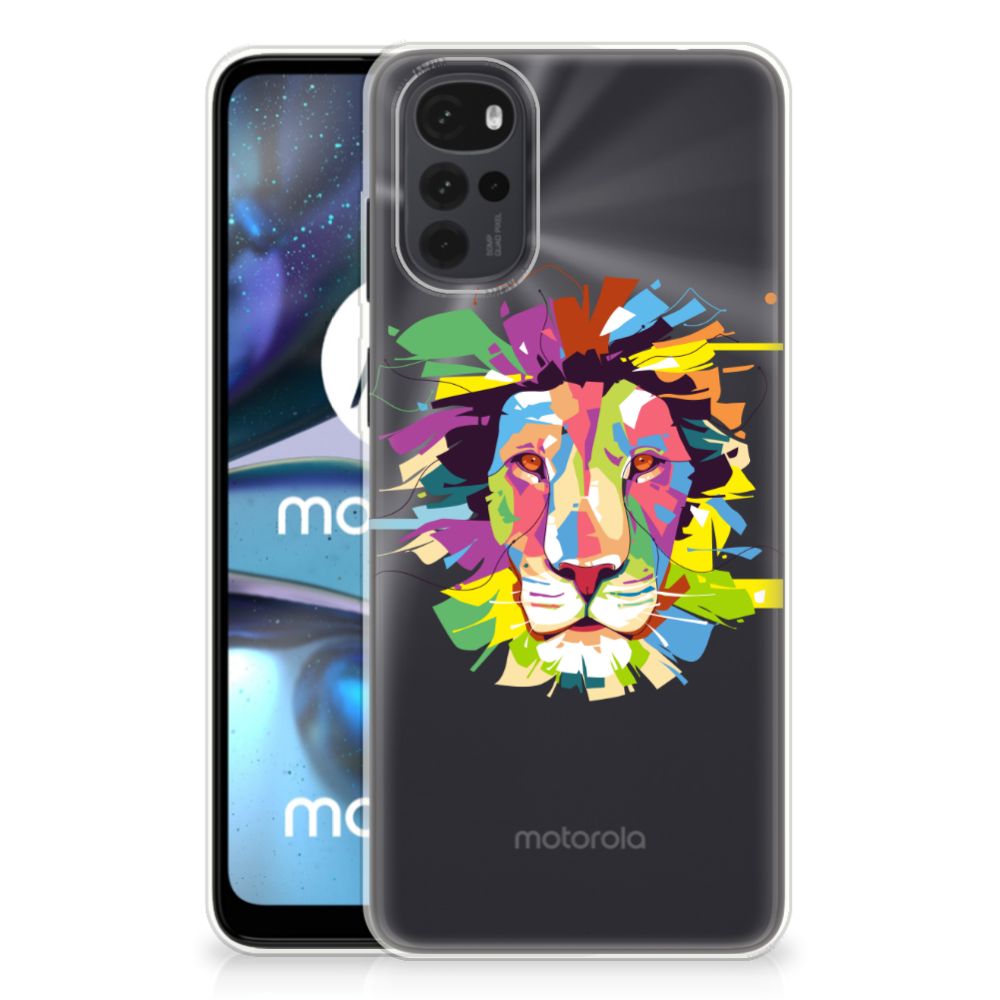 Motorola Moto G22 Telefoonhoesje met Naam Lion Color