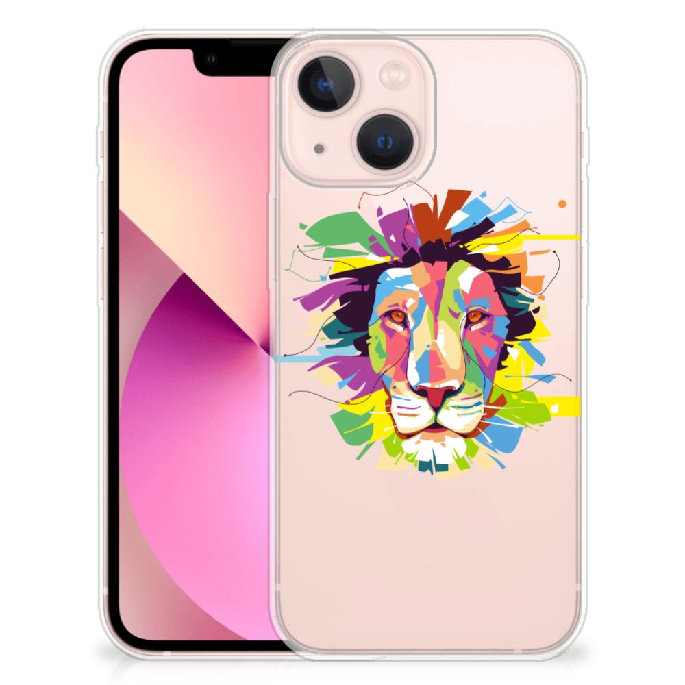 iPhone 13 mini Telefoonhoesje met Naam Lion Color