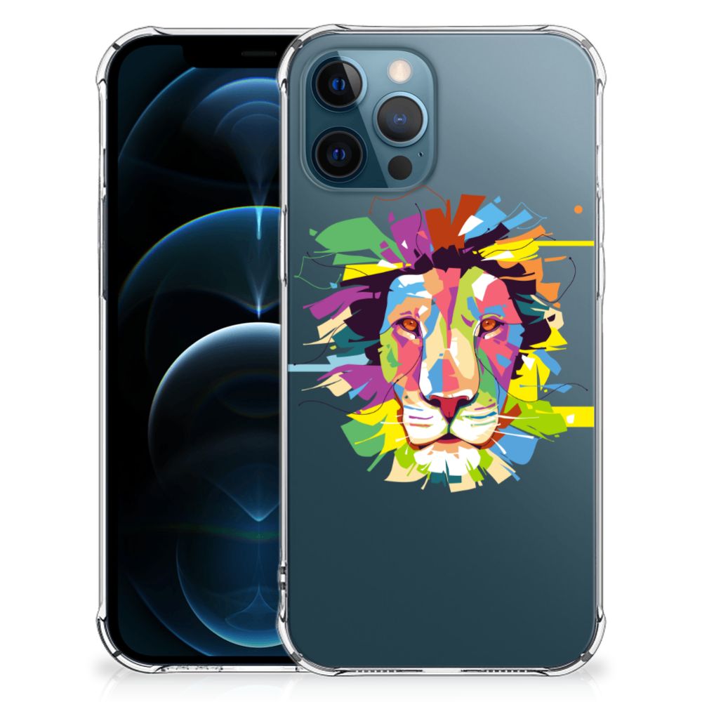 iPhone 12 | 12 Pro Stevig Bumper Hoesje Lion Color