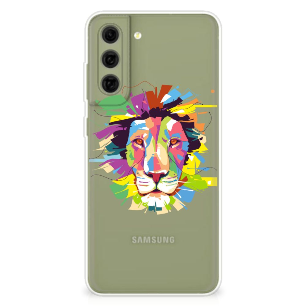 Samsung Galaxy S21FE Telefoonhoesje met Naam Lion Color