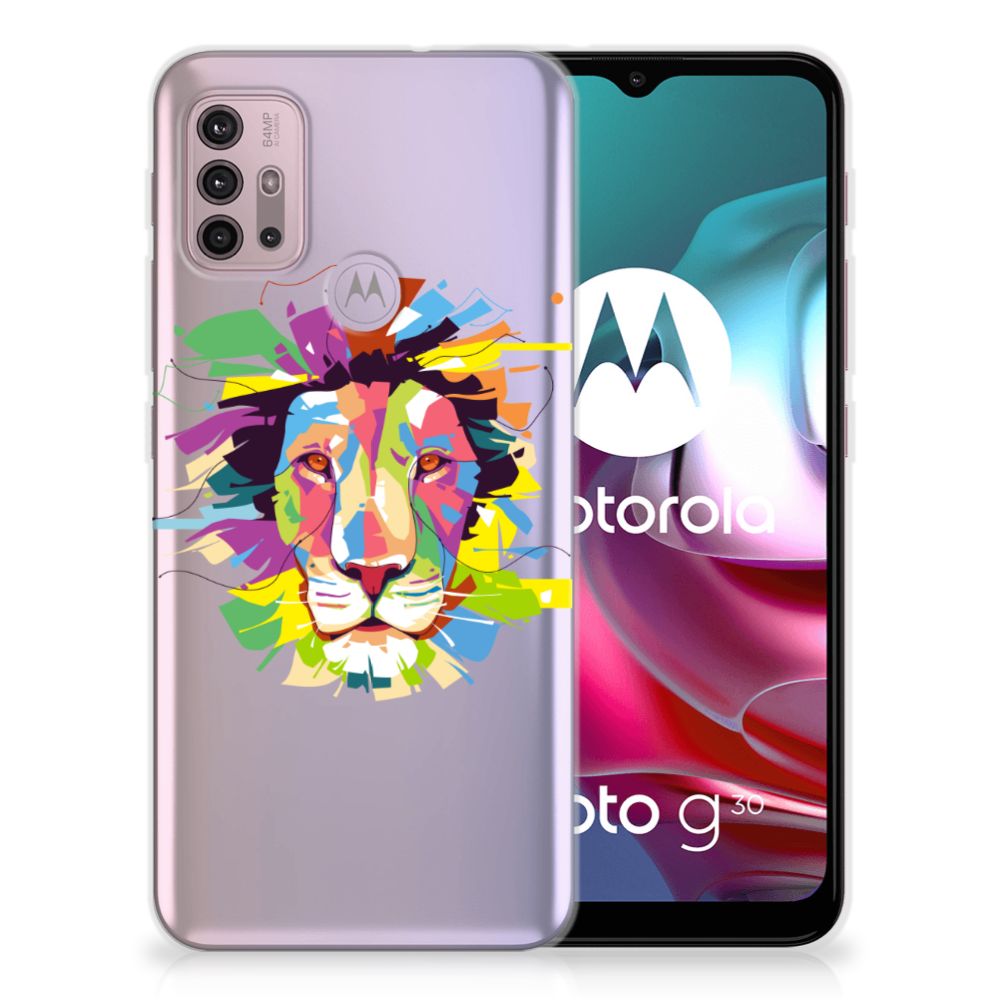 Motorola Moto G30 | G10 Telefoonhoesje met Naam Lion Color