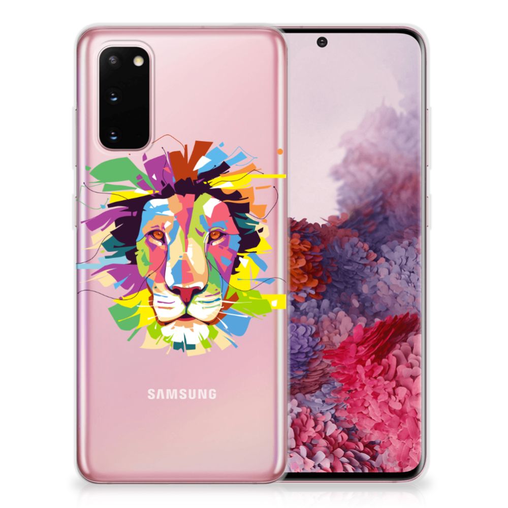 Samsung Galaxy S20 Telefoonhoesje met Naam Lion Color