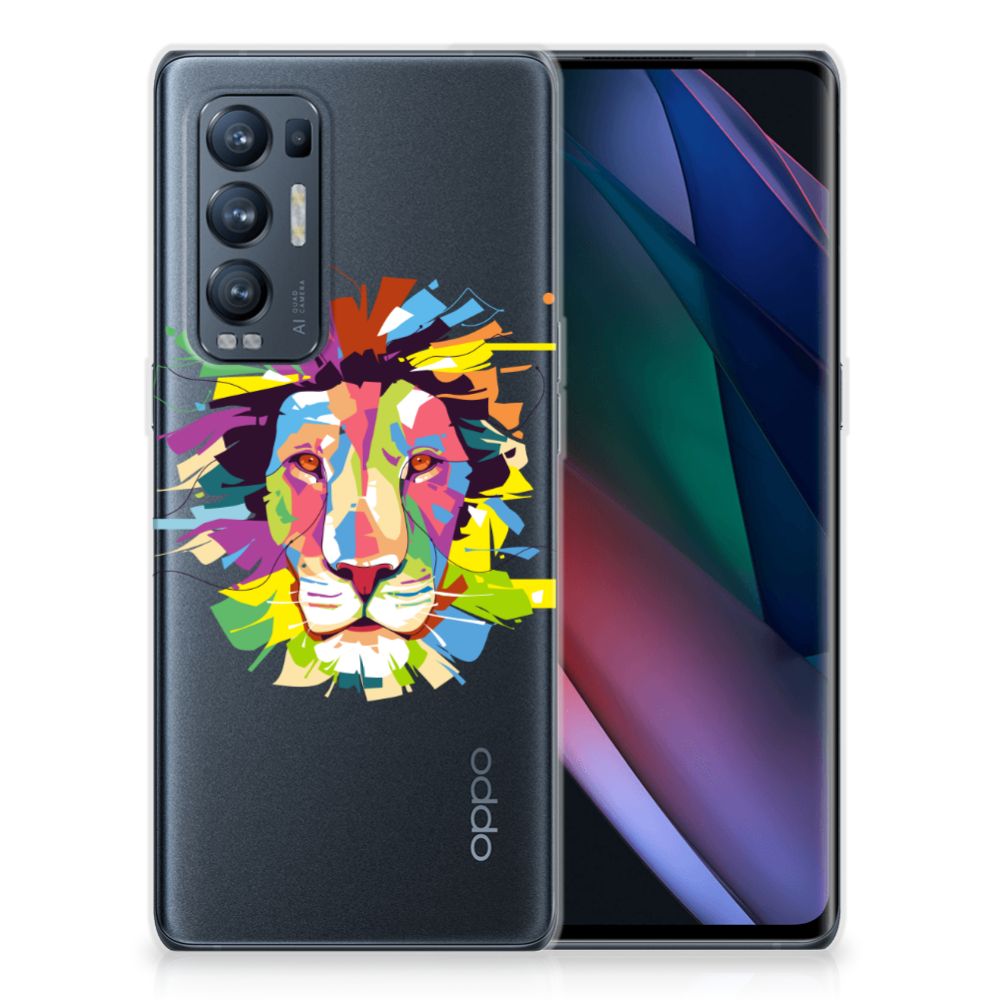 OPPO Find X3 Neo Telefoonhoesje met Naam Lion Color