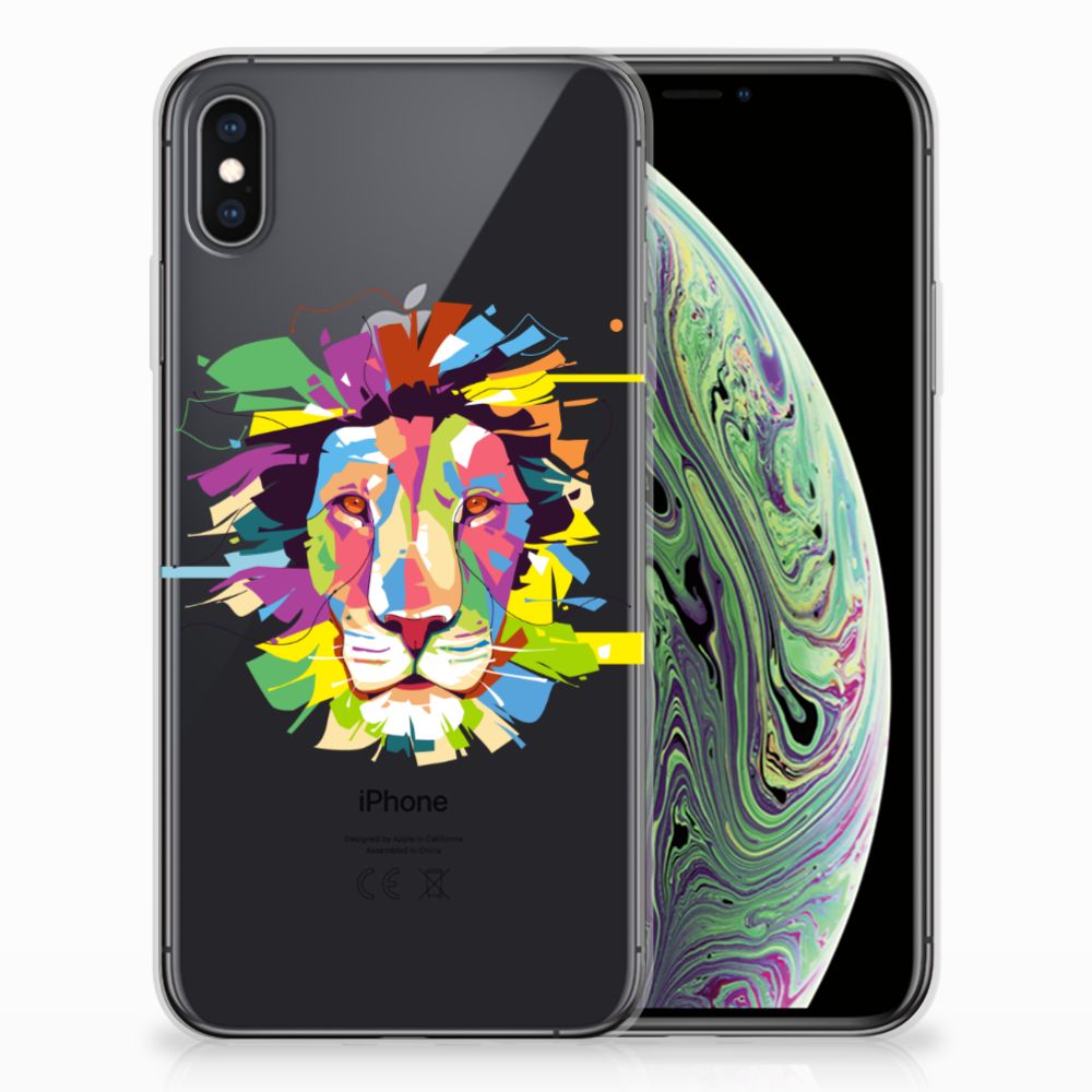 Apple iPhone Xs Max Uniek TPU Hoesje Lion Color