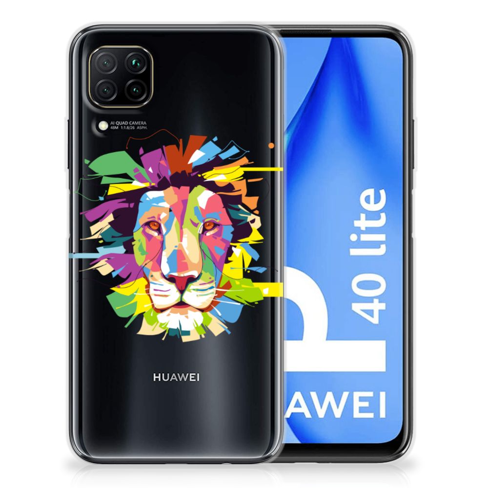 Huawei P40 Lite Telefoonhoesje met Naam Lion Color