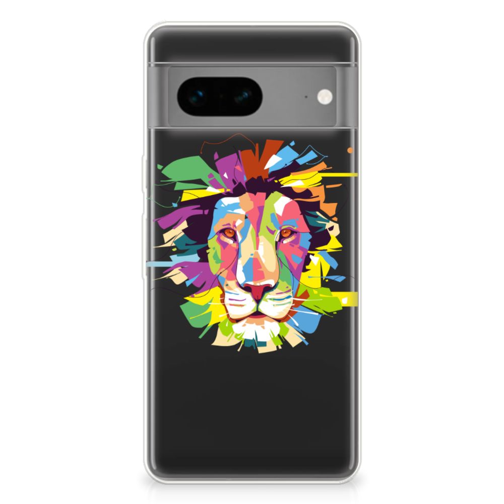 Google Pixel 7 Telefoonhoesje met Naam Lion Color