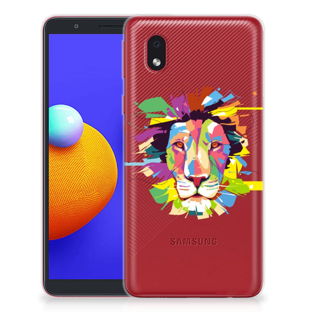 Samsung Galaxy A01 Core Telefoonhoesje met Naam Lion Color