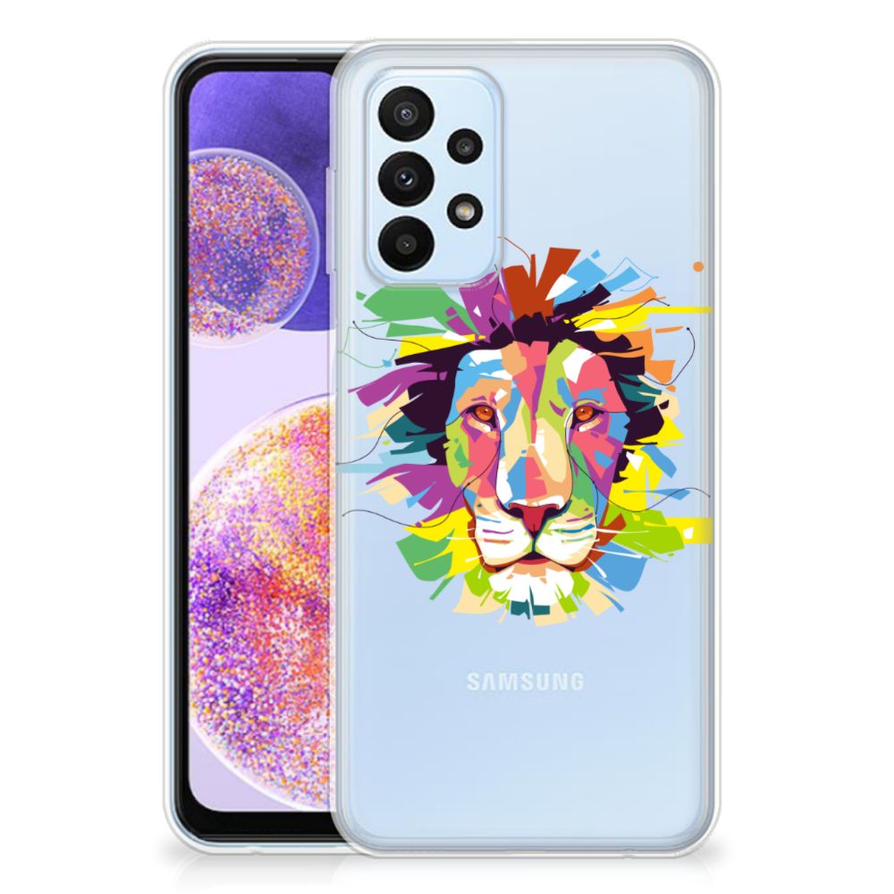 Samsung Galaxy A23 Telefoonhoesje met Naam Lion Color