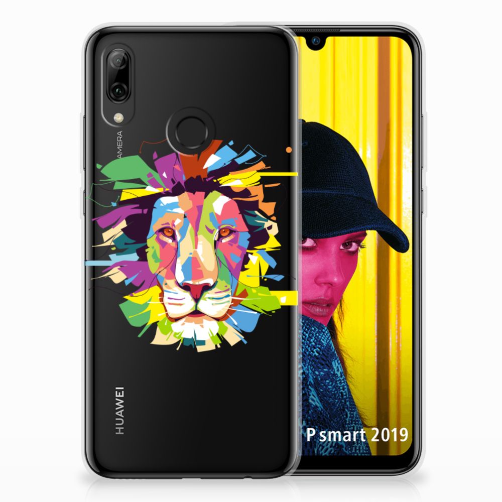 Huawei P Smart 2019 Telefoonhoesje met Naam Lion Color