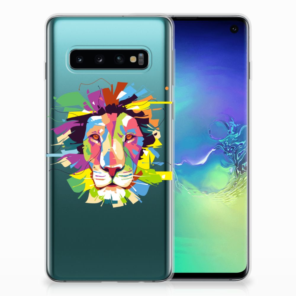 Samsung Galaxy S10 Telefoonhoesje met Naam Lion Color