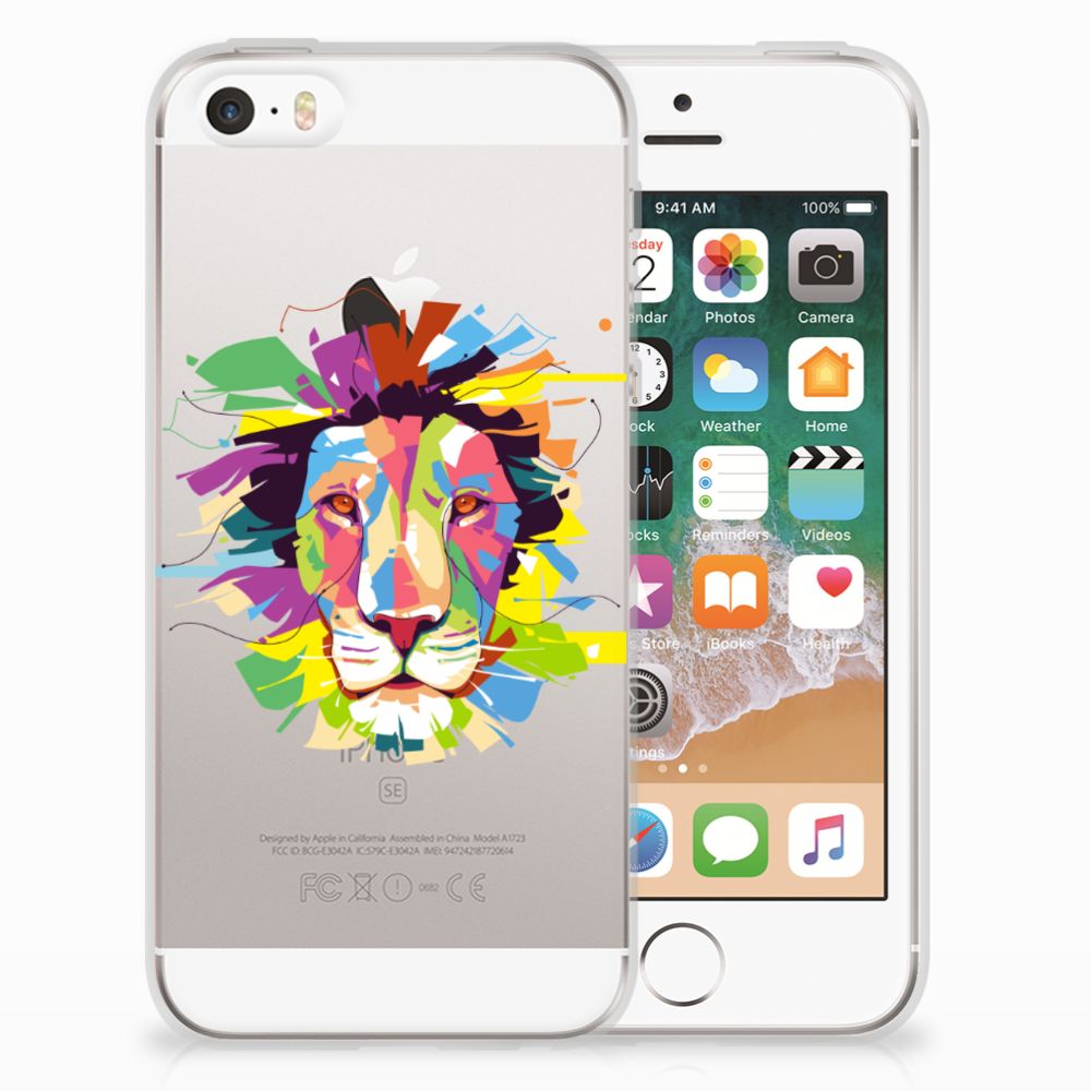 Apple iPhone SE | 5S Telefoonhoesje met Naam Lion Color