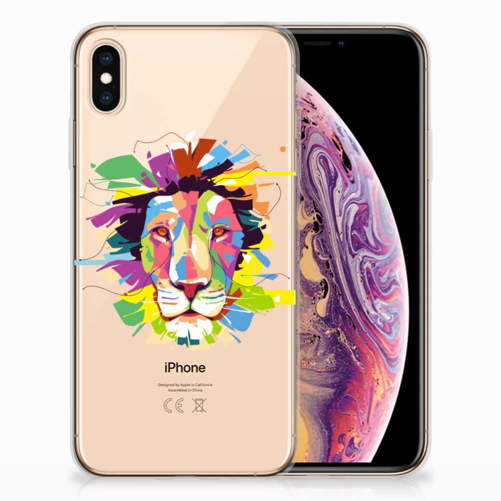 Apple iPhone Xs Max Telefoonhoesje met Naam Lion Color