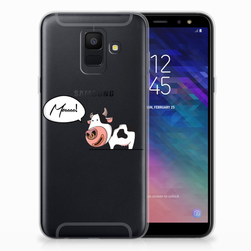 Samsung Galaxy A6 (2018) Telefoonhoesje met Naam Cow