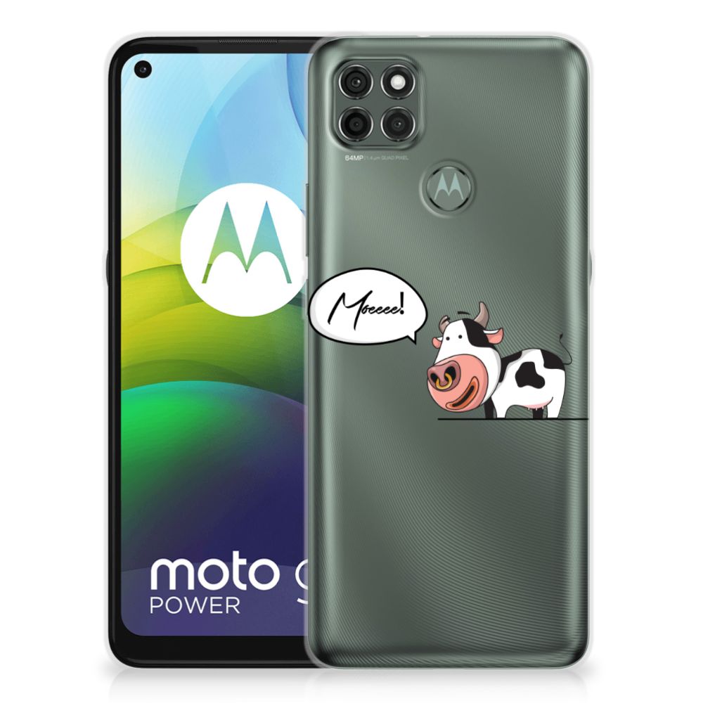 Motorola Moto G9 Power Telefoonhoesje met Naam Cow