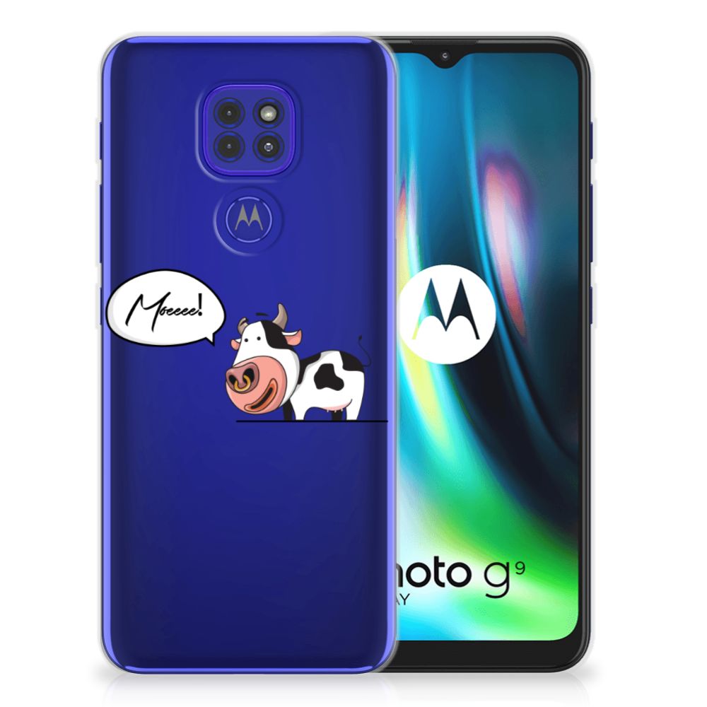 Motorola Moto G9 Play | E7 Plus Telefoonhoesje met Naam Cow