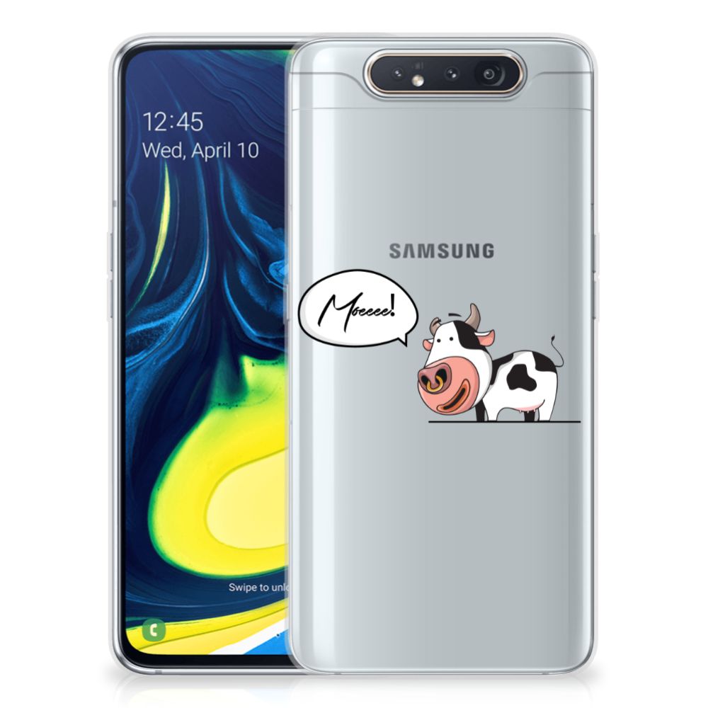 Samsung Galaxy A80 Telefoonhoesje met Naam Cow