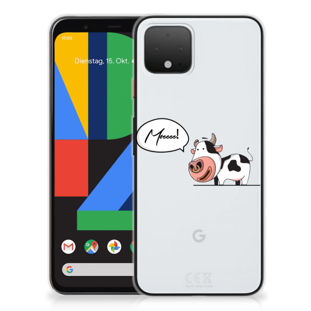 Google Pixel 4 Telefoonhoesje met Naam Cow