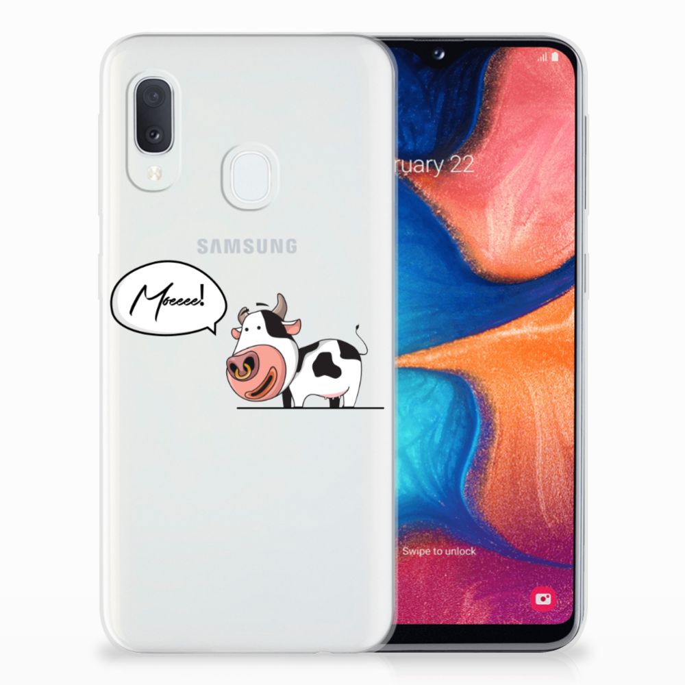 Samsung Galaxy A20e Telefoonhoesje met Naam Cow