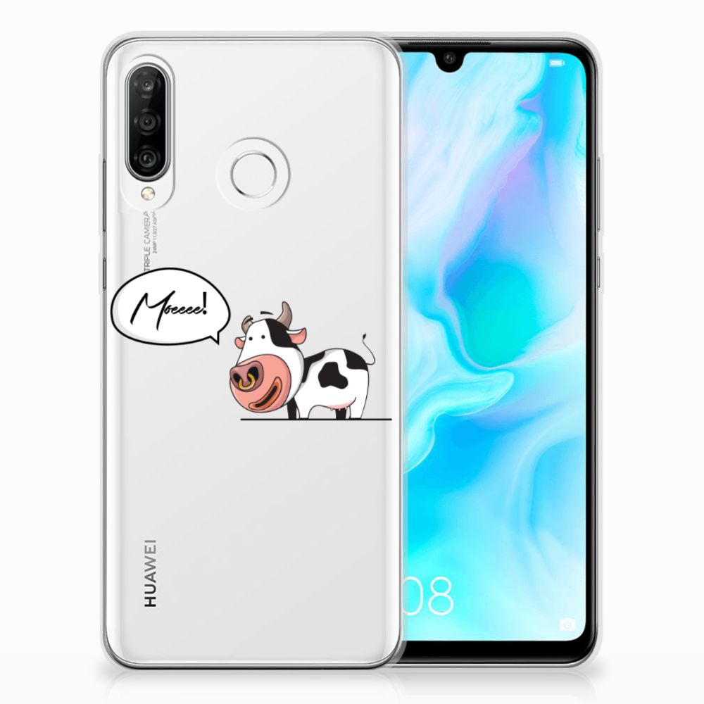 Huawei P30 Lite Telefoonhoesje met Naam Cow