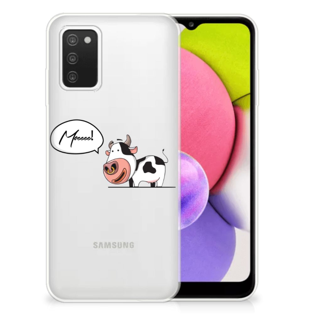 Samsung Galaxy A03S Telefoonhoesje met Naam Cow