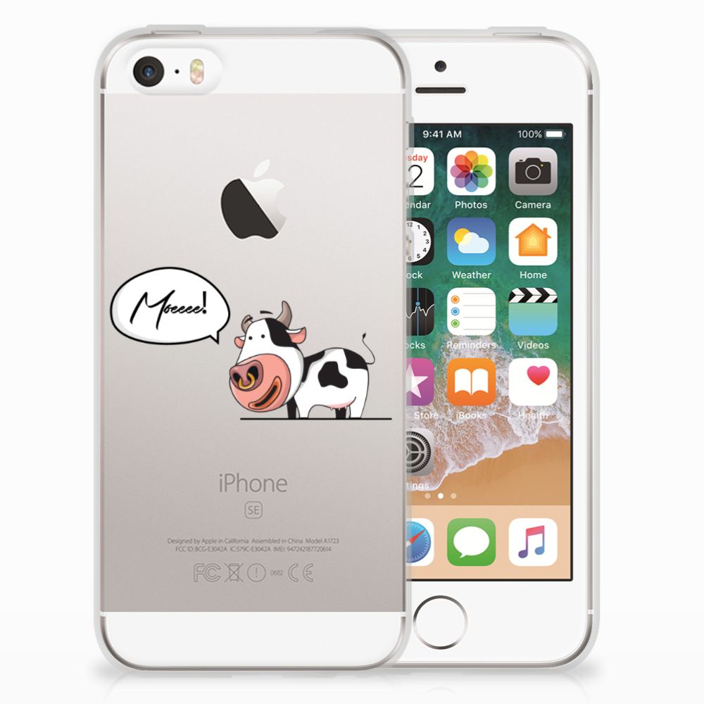 Apple iPhone SE | 5S Telefoonhoesje met Naam Cow