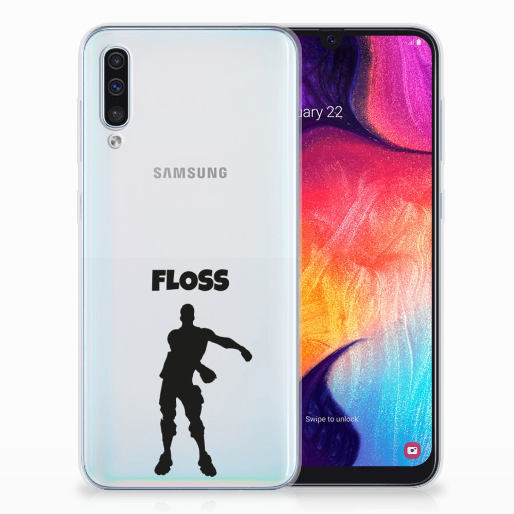 Samsung Galaxy A50 Telefoonhoesje met Naam Floss