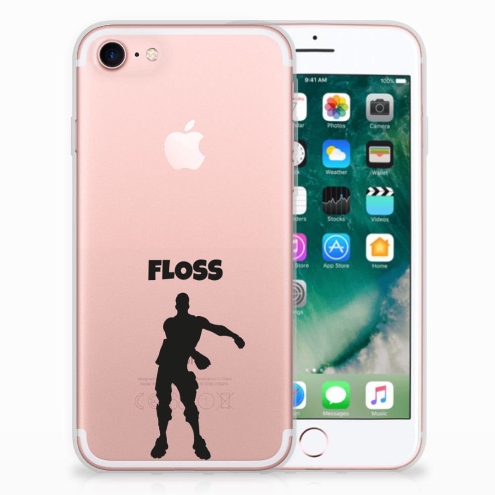 iPhone SE 2022 | SE 2020 | 8 | 7 Telefoonhoesje met Naam Floss