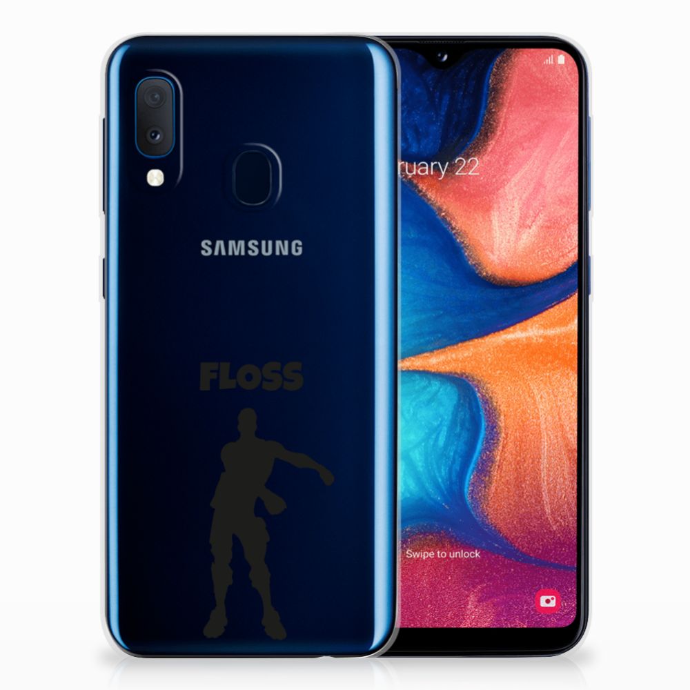 Samsung Galaxy A20e Telefoonhoesje met Naam Floss